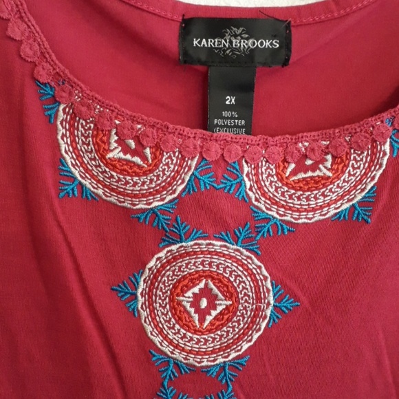 ♋Karen Brooks Plus Boho Top - Picture 4 of 8